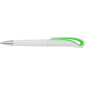 Balpen wit met gekleurd accent
