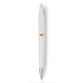 Balpen wit met gekleurd accent