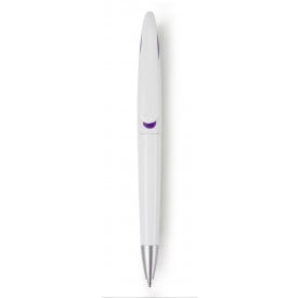 Balpen wit met gekleurd accent