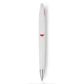 Balpen wit met gekleurd accent