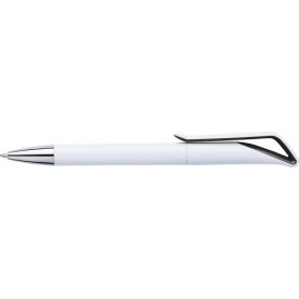 Balpen wit met gekleurd accent-Zwart
