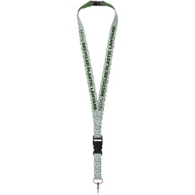 Balta gerecyclede PET lanyard met veiligheidsgesp-Wit