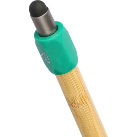 Fenn stylusbalpen - bamboe - blauwe inkt - drukknop - spinnerfunctie