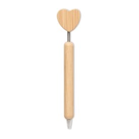 Bamboe balpen hart detail