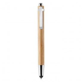 Bamboe balpen met touch tip-Hout-Zonder opdruk