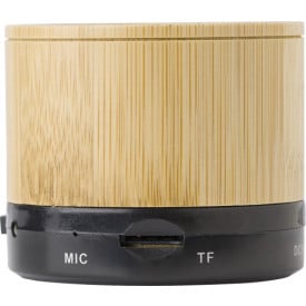 Bamboe draadloze speaker rond