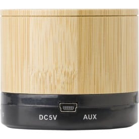 Bamboe draadloze speaker rond