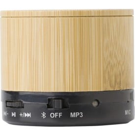 Bamboe draadloze speaker rond