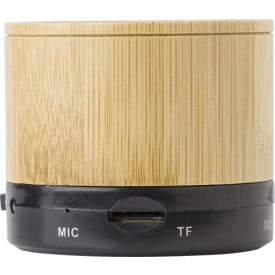 Bamboe draadloze speaker rond