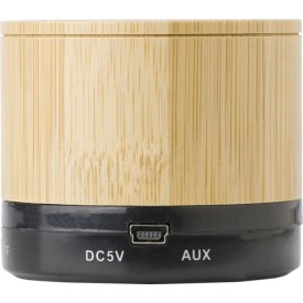 Bamboe draadloze speaker rond