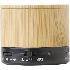 Bamboe draadloze speaker rond