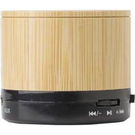 Bamboe draadloze speaker rond