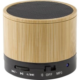 Bamboe draadloze speaker rond
