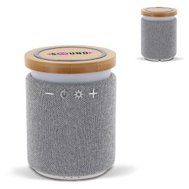 Bamboe draadloze speaker - 2 in 1 - draadloos oplaadstation