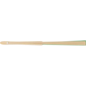 Elio handwaaier - bamboe met papieren stof - 36 x 21 cm