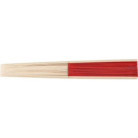 Bamboe handwaaier Elio-Rood