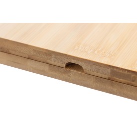 Zea kaasplank 20,3 x 19 cm - bamboe - met kaasmessen - 5-delig - in doos