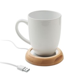 Bamboe mokwarmer met USB-Hout