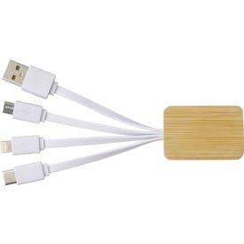 Brandan 3 in 1 oplaadkabel - bamboe