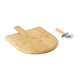 Bamboe pizzabord & snijder