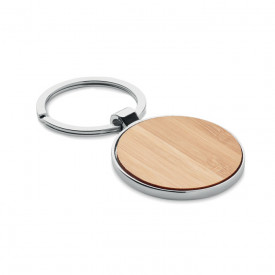 Bamboe sleutelhanger rond-Hout