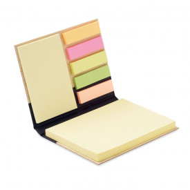 Visionbam zelfklevende memo set - bamboe - 5 kleuren - grote/middelgrote