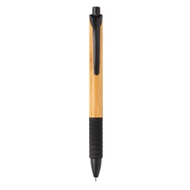 Balpen - bamboe en tarwestro - blauwe inkt
