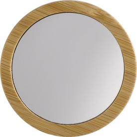 Jeremiah bamboe zakspiegel - bamboe/glas - diameter 7.2cm