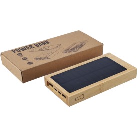Bamboe zonne-energie powerbank Elz