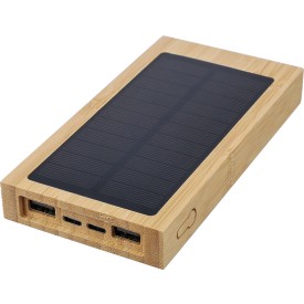 Bamboe zonne-energie powerbank Elz