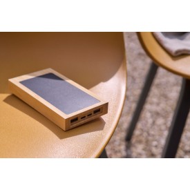 Bamboe zonne-energie powerbank Elz