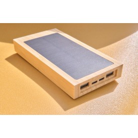 Bamboe zonne-energie powerbank Elz