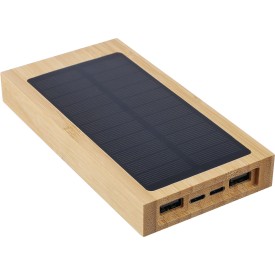 Bamboe zonne-energie powerbank Elz