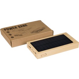 Bamboe zonne-energie powerbank Elz