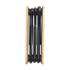 Black Tool multitool - staal en bamboe - 7-delig - in doosje