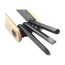 Black Tool multitool - staal en bamboe - 7-delig - in doosje