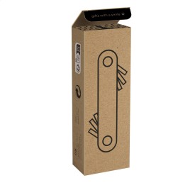 Black Tool multitool - staal en bamboe - 7-delig - in doosje