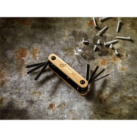 Black Tool multitool - staal en bamboe - 7-delig - in doosje