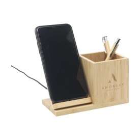 Bamboo Boss 15W FSC draadloze oplader/penhouder
