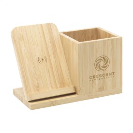 Bamboo Boss 15W FSC draadloze oplader/penhouder