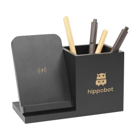 Bamboo Boss 15W draadloze oplader/penhouder-Zwart