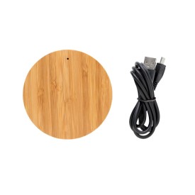 Oplader - 5W - bamboe - draadloos - 150 cm oplaadkabel