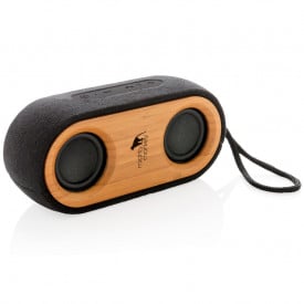Dubbele speaker X - bamboe - bluetooth - 1500 mAh