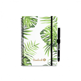 Bambook original notitieboek - A5 - bamboe - 20 vellen - uitwisbaar - inclusief stift en penloop