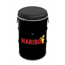 Barrel Zitje met Deksel Zwart-Gitzwart