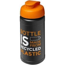 Baseline 500 ml gerecyclede drinkfles met klapdeksel-Oranje