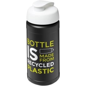 Baseline 500 ml gerecyclede drinkfles met klapdeksel-Wit