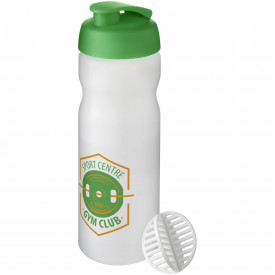 Baseline® Plus 650 ml sportfles met shaker bal-Groen, frosted transparant