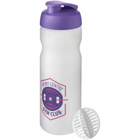 Baseline® Plus 650 ml sportfles met shaker bal-Paars, frosted transparant