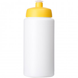 Baseline® Plus grip 500 ml sportfles met sportdeksel-Wit,geel
